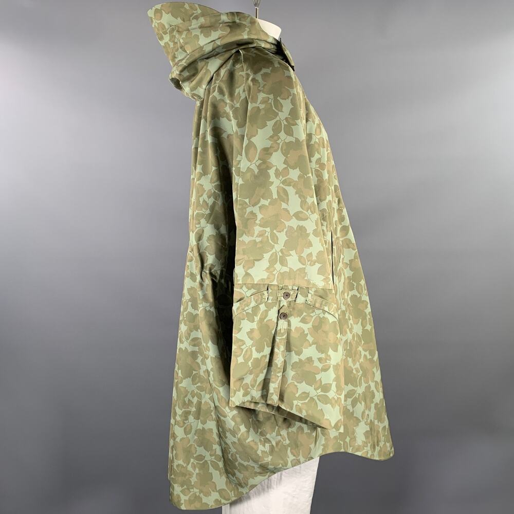 DESCENDANT OF THIEVES Size XXL Green Leaves Polyester Jacket - Picture 3 of 5
